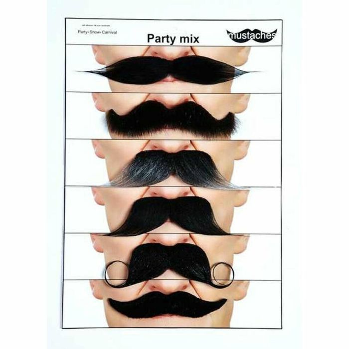 Conjunto de 6 bigotes talla única