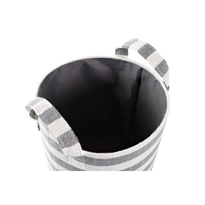 Cesta Basicos DKD Home Decor Gris Blanco 35 x 40 x 35 cm Set de 3 3 Cesta Basicos DKD Home Decor Gris Blanco 35 x 40 x 35 cm Set de 3 3