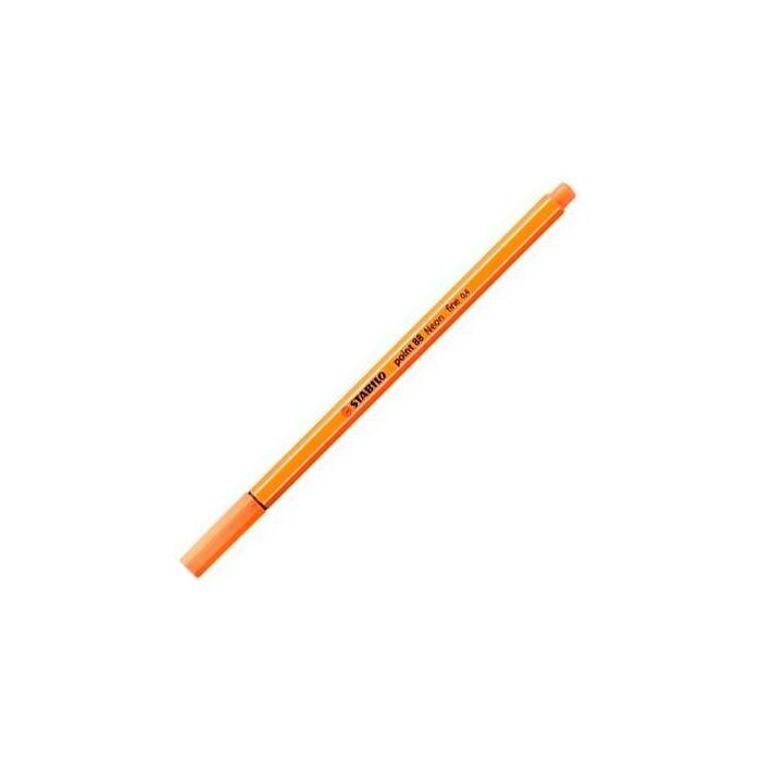 Stabilo Rotulador Point 88 Naranja Neón Caja 10 Ud