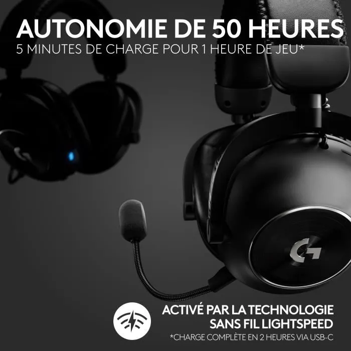 Logitech PRO X 2 Lightspeed Auriculares Inalámbricos Gaming Negro 2