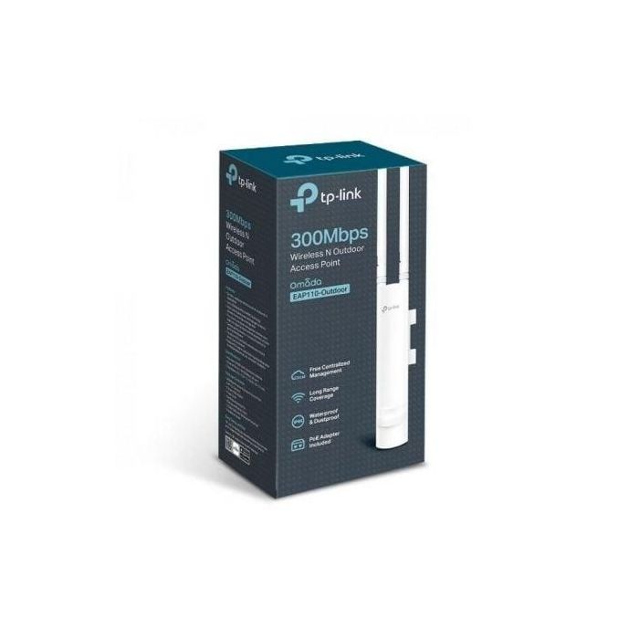 Punto de Acceso Inalámbrico TP-Link Omada EAP110 PoE 300Mbps/ 2.4GHz/ Antenas de 5dBi/ WiFi 802.11n/b/g 3