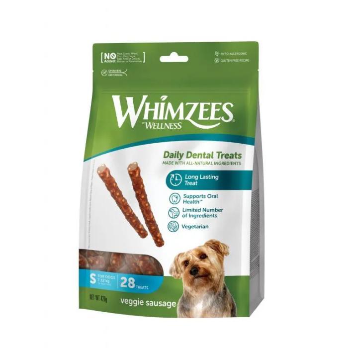 Whimzees Bag Veggie Sausage S 28 Unidades