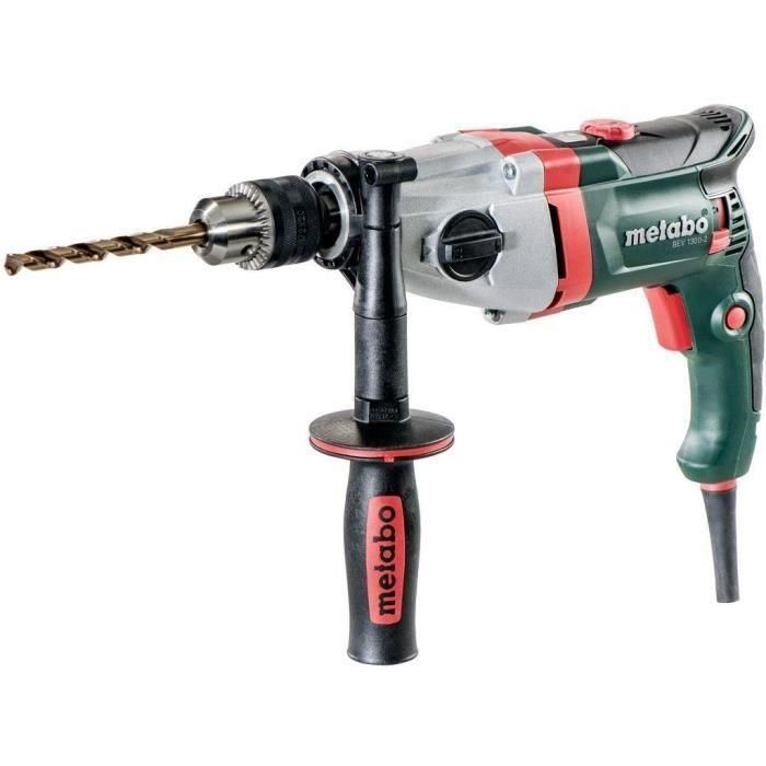 Metabo BEV 1300-2 (MET4007430314352) Taladro con Portabrocas con Llave. Incluye Llave Portabrocas. Embalaje de Cartón.