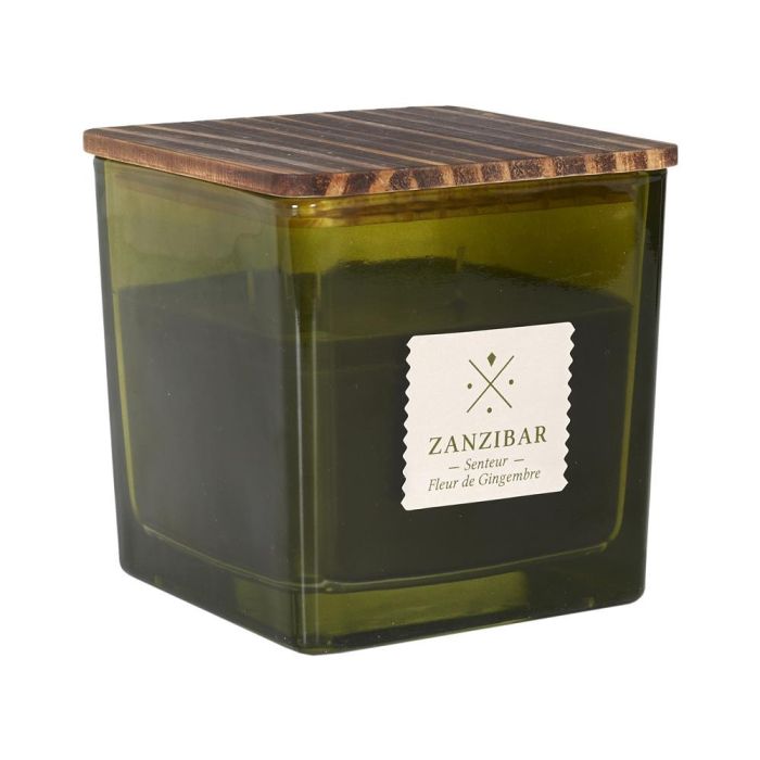 Home Deco Factory Vela Perfumada Colección Cocooning Nairobi, Dakar, Zanzibar Vidrio Tapa Madera 550g 40h 6