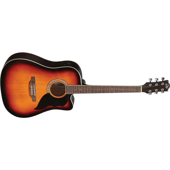 Eko Guitarra Acústica Dreadnought Ranger 6 A/E Cutaway Electroacústica - Brown Sunburst 3