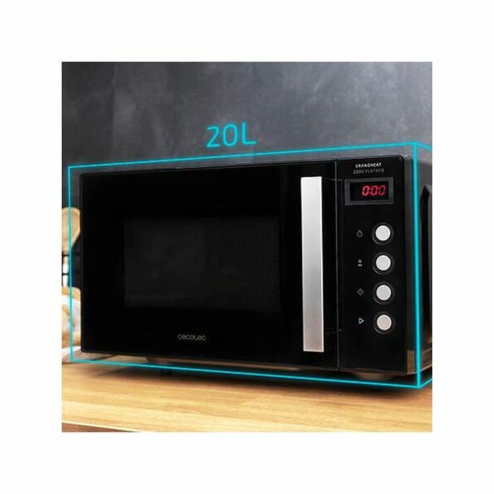 Microondas Cecotec GrandHeat 2000 Flatbed 700 W 20 L Negro 1150 W 20 L 3 Microondas Cecotec GrandHeat 2000 Flatbed 700 W 20 L Negro 1150 W 20 L 3
