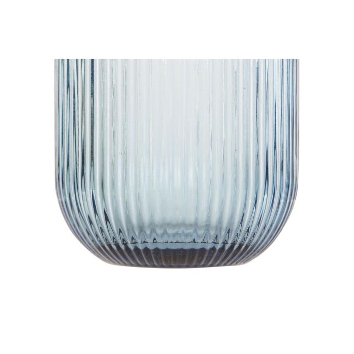 DKD Home Decor Vaso de Cristal 240ml Azul Rayado | Set de 6 Piezas | Apto Lavavajillas y Microondas - 9.5 cm Alto 2 DKD Home Decor Vaso de Cristal 240ml Azul Rayado | Set de 6 Piezas | Apto Lavavajillas y Microondas - 9.5 cm Alto 2