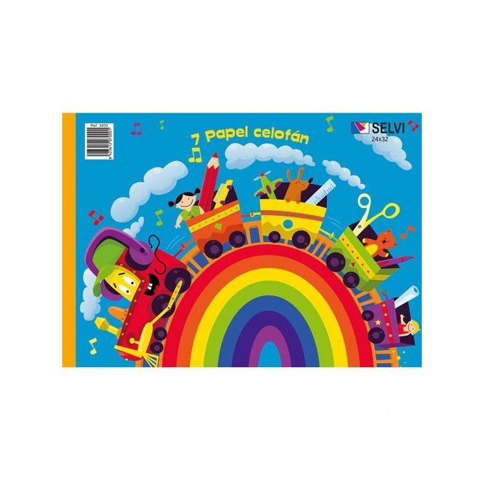 Selvi Cuaderno Para Manualidades Con 7 Pliegos De Papel Celofán 24x32 cm Colores Surtidos Selvi Cuaderno Para Manualidades Con 7 Pliegos De Papel Celofán 24x32 cm Colores Surtidos