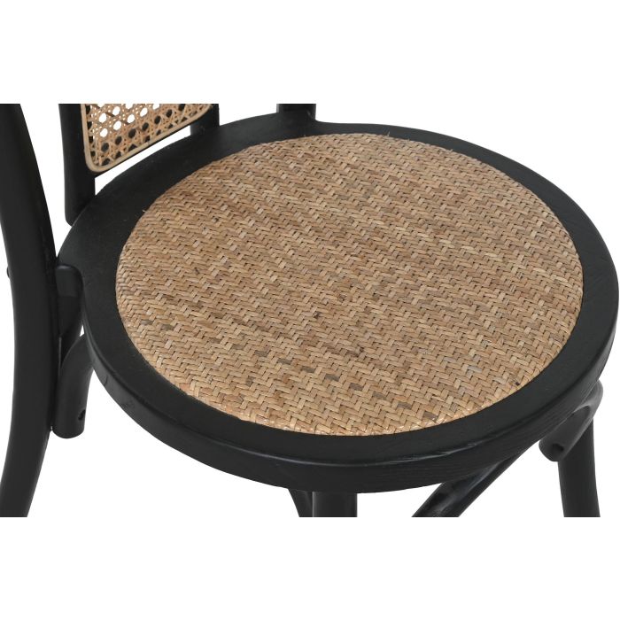 Silla Tradicional DKD Home Decor Negro Natural 42.5 x 89 x 40 cm (2 Unidades) 3 Silla Tradicional DKD Home Decor Negro Natural 42.5 x 89 x 40 cm (2 Unidades) 3