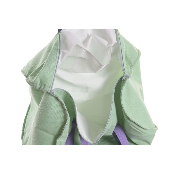 DKD Home Decor Bolsa Mediterraneo Azul Verde Blanco Roto Canvas 60 x 38 x 38 cm (3 Unidades)