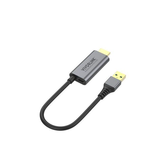 Vivolink Adaptador HDMI y USB-A a USB-C, Conversor 4K@30Hz y USB 3.0 para Portátiles sin Puerto USB-C Vivolink Adaptador HDMI y USB-A a USB-C, Conversor 4K@30Hz y USB 3.0 para Portátiles sin Puerto USB-C