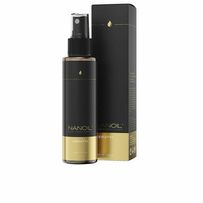 Nanoil Acondicionador Capilar Reparador con Queratina y Brillo para Cabello Dañado, Bifásico Sin Aclarado, 125 ml