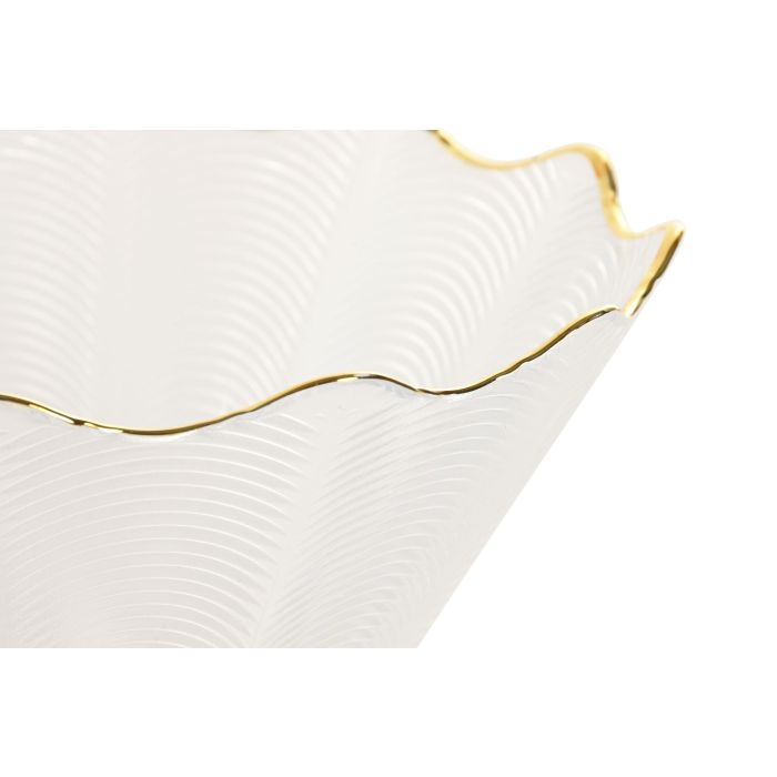 Bol Glam DKD Home Decor Transparente Dorado 24.6 x 10.2 x 24.6 cm (2 Unidades) 2