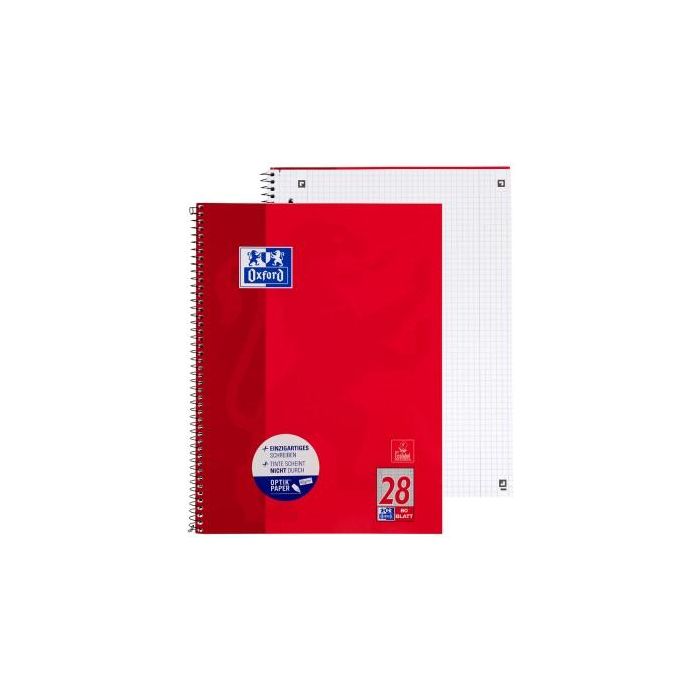 Oxford Collegeblock A4+220x295mm 80 Bl. Kariert Rand L+R 8