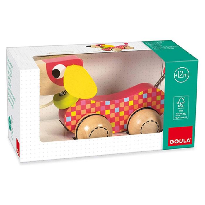 Diset Perro Arrastre De Madera para Bebés +1 Año 1