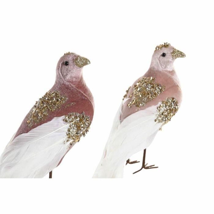 Figura Navidad Alpina DKD Home Decor Rosa Dorado 9 x 46 x 20 cm (2 Unidades) 1 Figura Navidad Alpina DKD Home Decor Rosa Dorado 9 x 46 x 20 cm (2 Unidades) 1