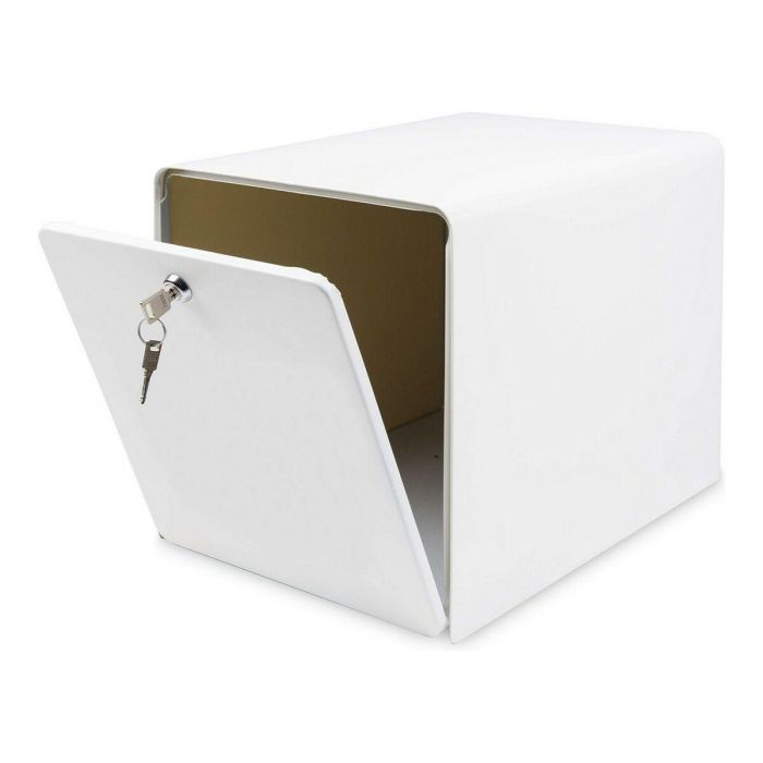 Burg Wachter Buzón de Correo de Acero Galvanizado con 2 Puertas, Blanco, Anticorrosión, Poste Antirrobo de 37kg, para Exterior 2