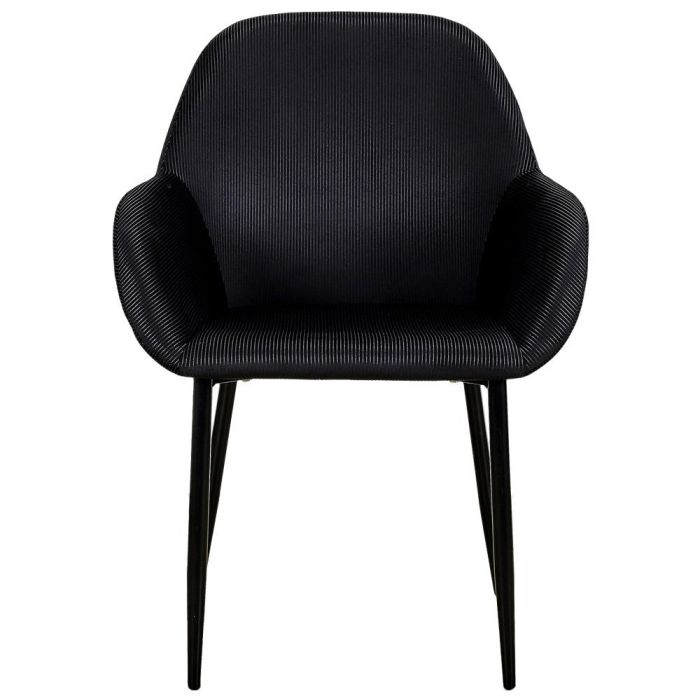 Home Deco Factory Butaca Giulia Negra - Estilo Escandinavo, Terciopelo y Patas de Metal, 59x55.7x85 cm 2 Home Deco Factory Butaca Giulia Negra - Estilo Escandinavo, Terciopelo y Patas de Metal, 59x55.7x85 cm 2