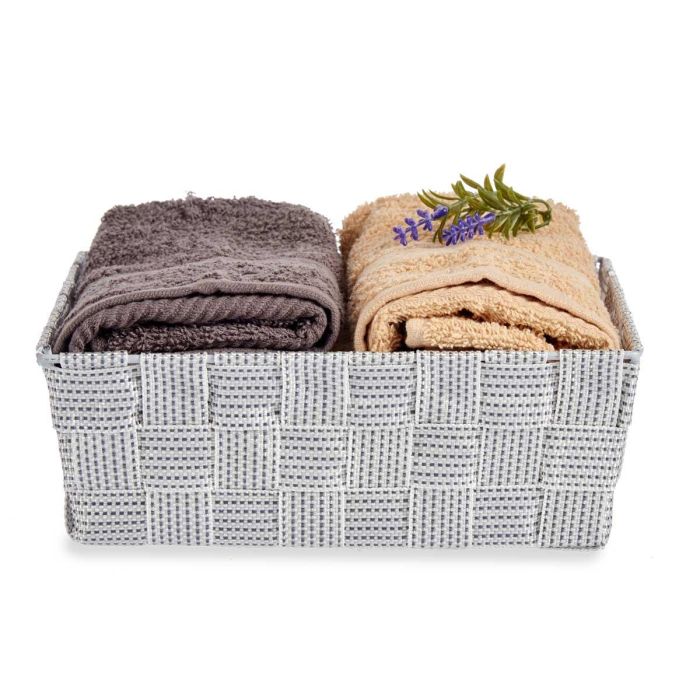 Cesta de Tela Blanca Kipit 24 cm x 20 cm x 8 cm, 2.4 litros (24 Unidades) 4 Cesta de Tela Blanca Kipit 24 cm x 20 cm x 8 cm, 2.4 litros (24 Unidades) 4