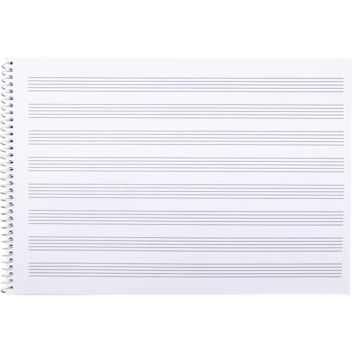 Liderpapel Bloc música pentagrama 3mm folio apaisado 100 g/m2 20 hojas 2