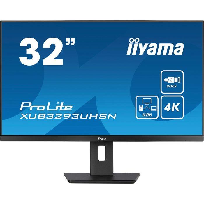 iiyama XUB3293UHSN-B5 Monitor LCD 32'' (81.3cm) IPS UHD (3840x2160) 4ms HDMI DisplayPort USB-C Negro 1 iiyama XUB3293UHSN-B5 Monitor LCD 32'' (81.3cm) IPS UHD (3840x2160) 4ms HDMI DisplayPort USB-C Negro 1