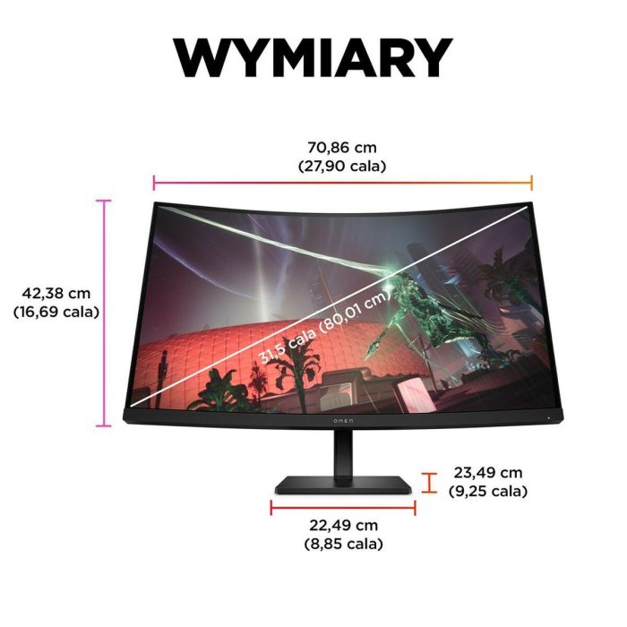 Monitor HP 780K6E9#ABB 31,5" HDR VA Flicker free 165 Hz 3 Monitor HP 780K6E9#ABB 31,5" HDR VA Flicker free 165 Hz 3