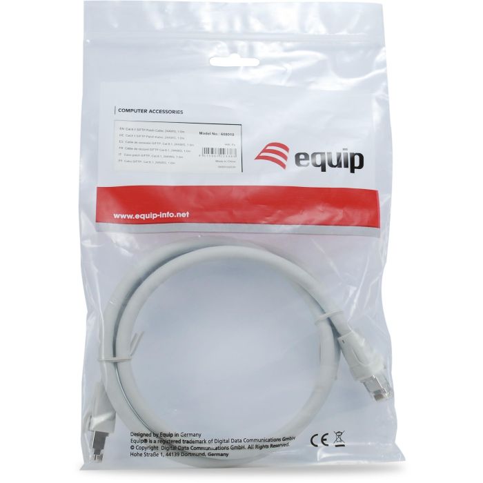 EQUIP 608017 Cable Patch Cat8.1 S/FTP 2xRJ45 0.50m Gris LSZH 4