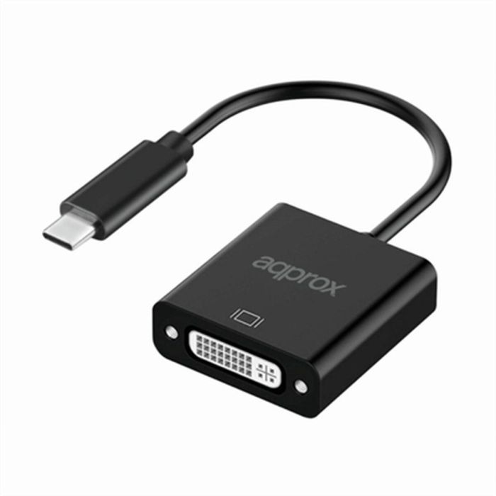 Adaptador USB-C a DVI approx! APPC51 Negro