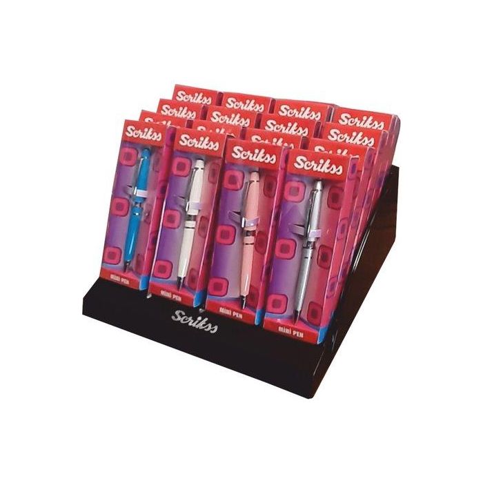 Boligrafo Scrikss Mini Surtido Expositor De 20 (5 Colores)