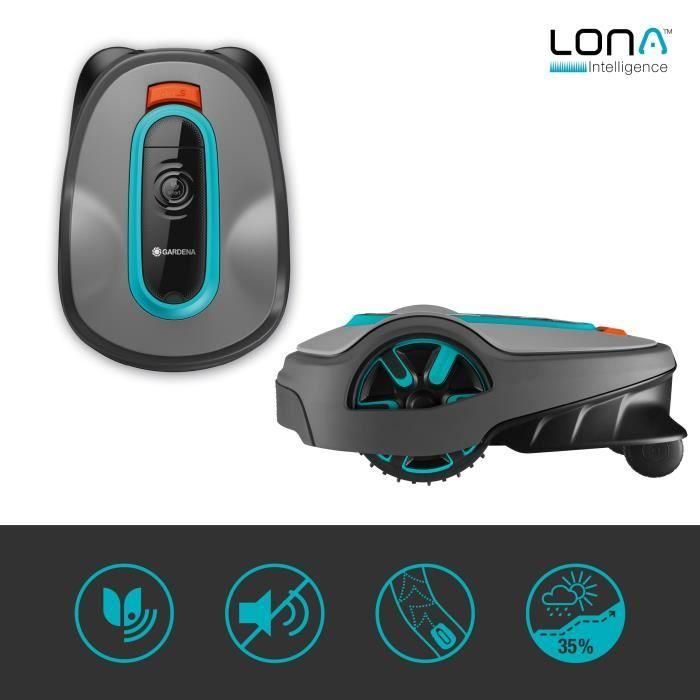 Gardena Smart Smart Smart Life 750 | Cortado en la lluvia y pasajes estrechos, aplicación, silenciador, cortante del robot 1 Gardena Smart Smart Smart Life 750 | Cortado en la lluvia y pasajes estrechos, aplicación, silenciador, cortante del robot 1