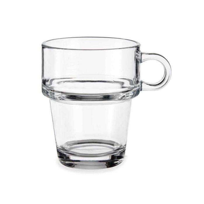 Taza de vidrio apilable Vivalto 270 ml, 8.5x9.5x8.5 cm, transparente, apta lavavajillas (24 Unidades) 1 Taza de vidrio apilable Vivalto 270 ml, 8.5x9.5x8.5 cm, transparente, apta lavavajillas (24 Unidades) 1