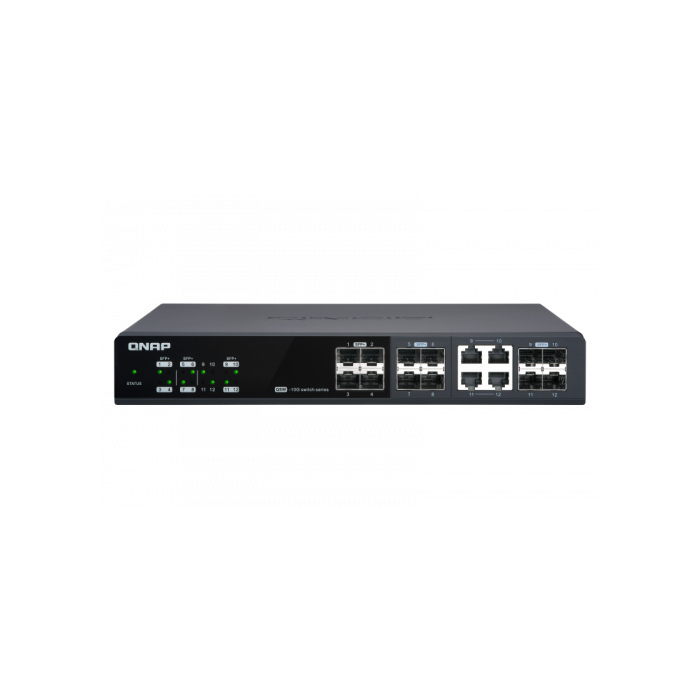 QNAP QSW-M1204-4C switch Gestionado 10G Ethernet (100/1000/10000) Negro