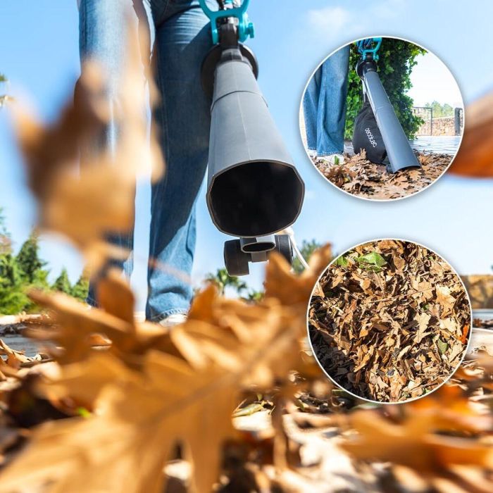 Cecotec Soplador y aspirador hojas AirForce 3300 Crush&Go 3300W, 40L, 270km/h, 3 en 1 8