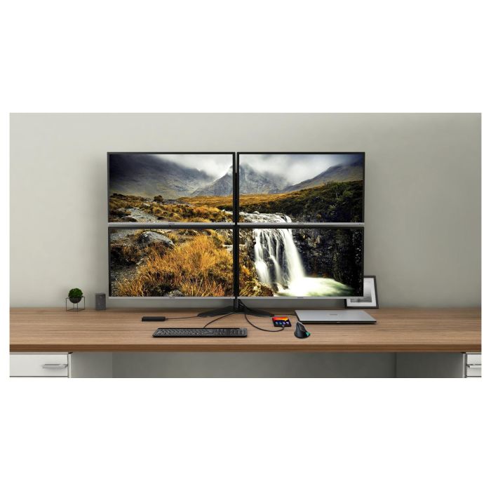 Hub USB i-Tec C31QUATTRODOCKPD Negro