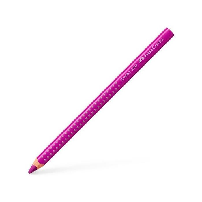 Faber Castell Lápices de Colores Jumbo Grip Unicolor Carmesí, 12 Unidades, Soluble en Agua, Agarre Ergonómico (12 Unidades)