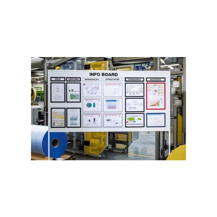 Durable 498623 PACK 5 MARCOS INFORMATIVOS DURAFRAME MAGNETIC TOP 236x66mm Plata 2