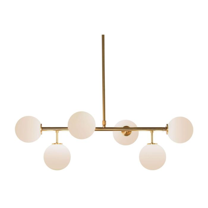 Lámpara de Techo DKD Home Decor 83 x 36 x 36 cm Cristal Dorado Metal Blanco Lámpara de Techo DKD Home Decor 83 x 36 x 36 cm Cristal Dorado Metal Blanco