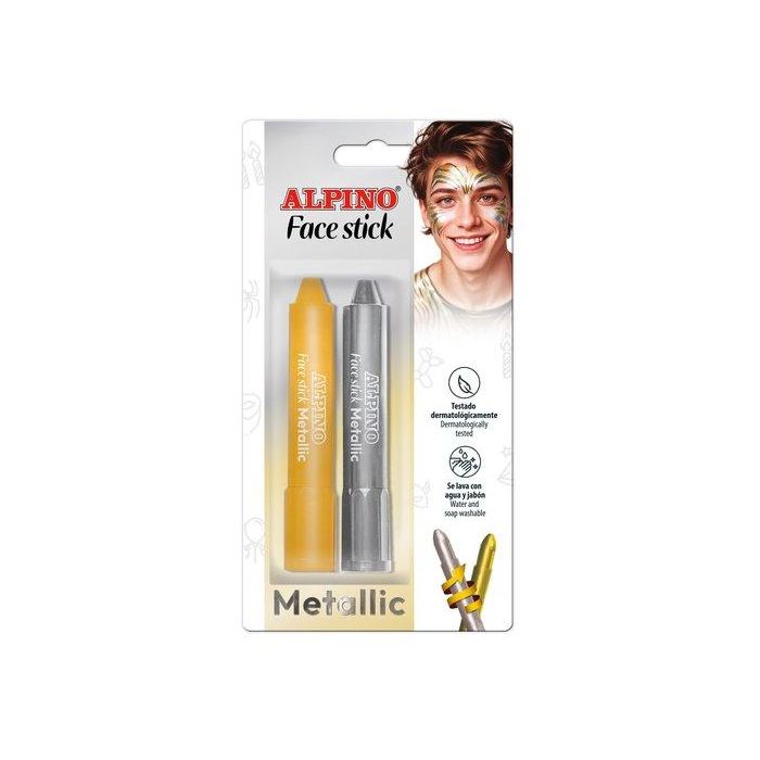 Maquillaje Alpino Face Stick Metallic Barra De 5 Gr. Blister De 2