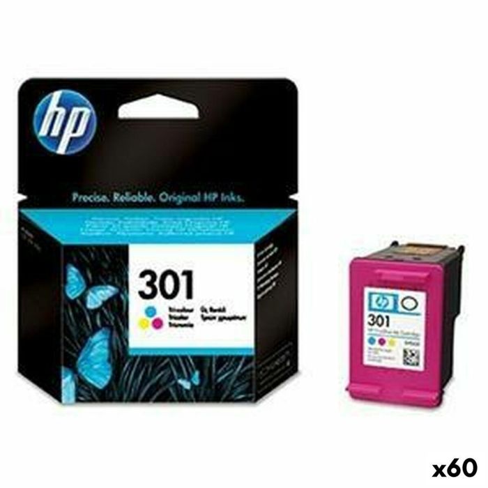 Cartucho de Tinta Original HP 301 Tricolor (60 unidades)
