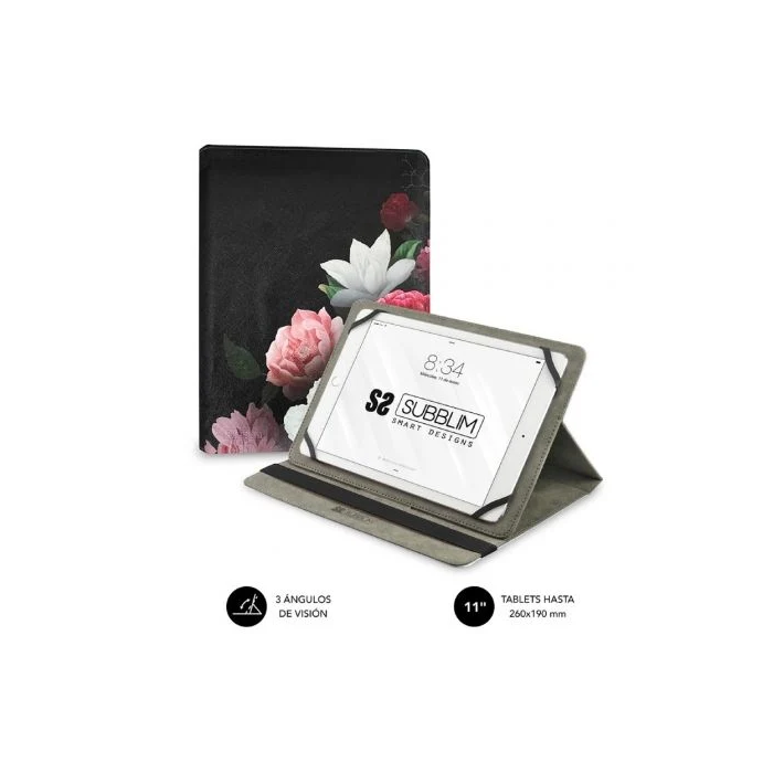 SUBBLIM funda de tablet Trendy Case Rosas 11"