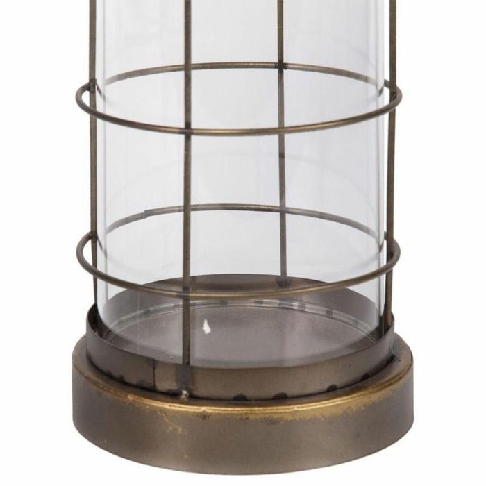 Farol Alexandra House Living Latón Metal Vidrio 17 x 56 x 17 cm 1