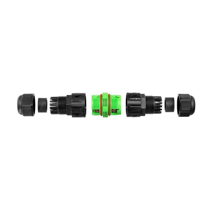 Conector estanco ip68 lineal 2 polos + tierra 1 Conector estanco ip68 lineal 2 polos + tierra 1