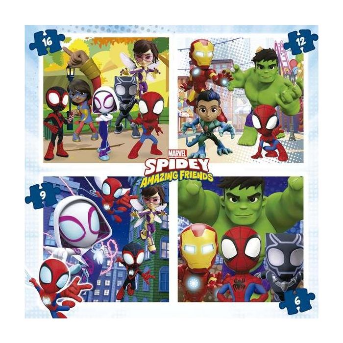 Puzzles progresivos 6-9-12-16 piezas spidey y sus increíbles amigos en maletin 2 Puzzles progresivos 6-9-12-16 piezas spidey y sus increíbles amigos en maletin 2