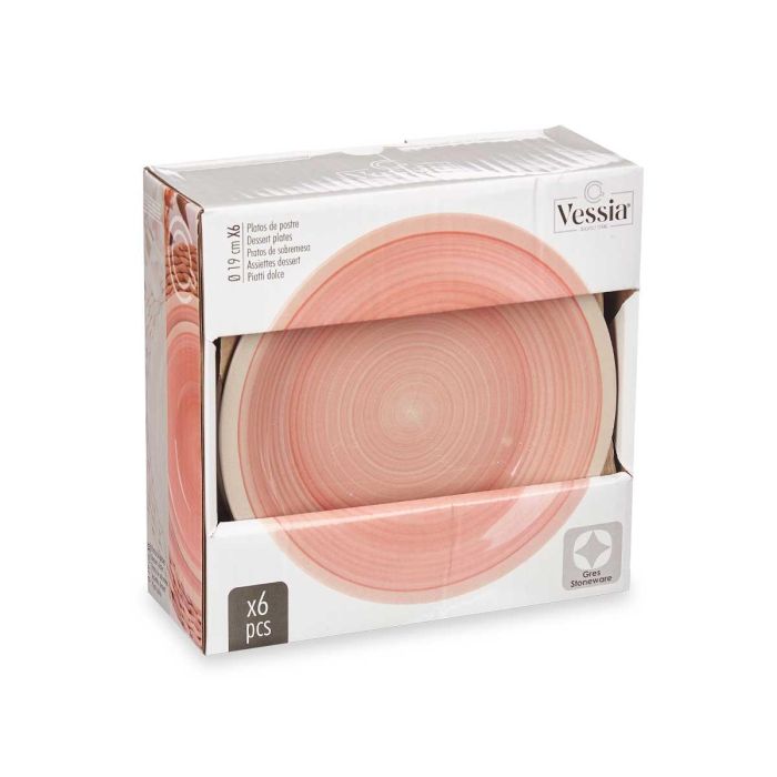 Plato Postre Gres Rosa 19 cm Vessia (36 Unidades) 2 Plato Postre Gres Rosa 19 cm Vessia (36 Unidades) 2