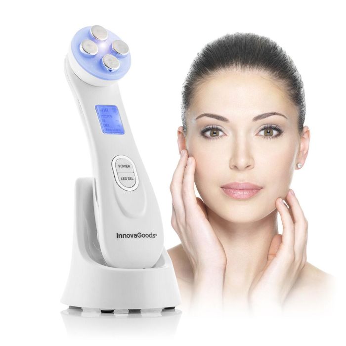 Masajeador Facial con Radiofrecuencia, Fototerapia y Electroestimulación Wace InnovaGoods 4 Masajeador Facial con Radiofrecuencia, Fototerapia y Electroestimulación Wace InnovaGoods 4