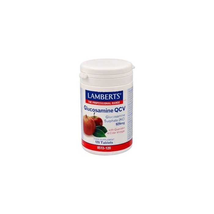 LAMBERTS Glucosamina Qcv 120Comp. Sulfato 2KCI 929mg con Vinagre de Sidra y Quercetina para cuidado articular