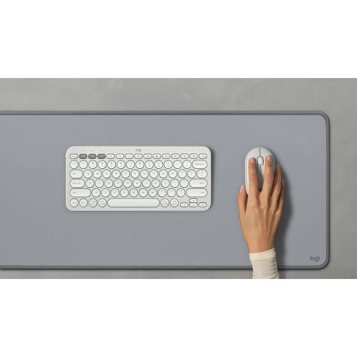 Logitech M350S Pebble 2 Mouse Inalámbrico Ambidextro con Conectividad Bluetooth y RF USB, Sensor Óptico de 4000 DPI 1