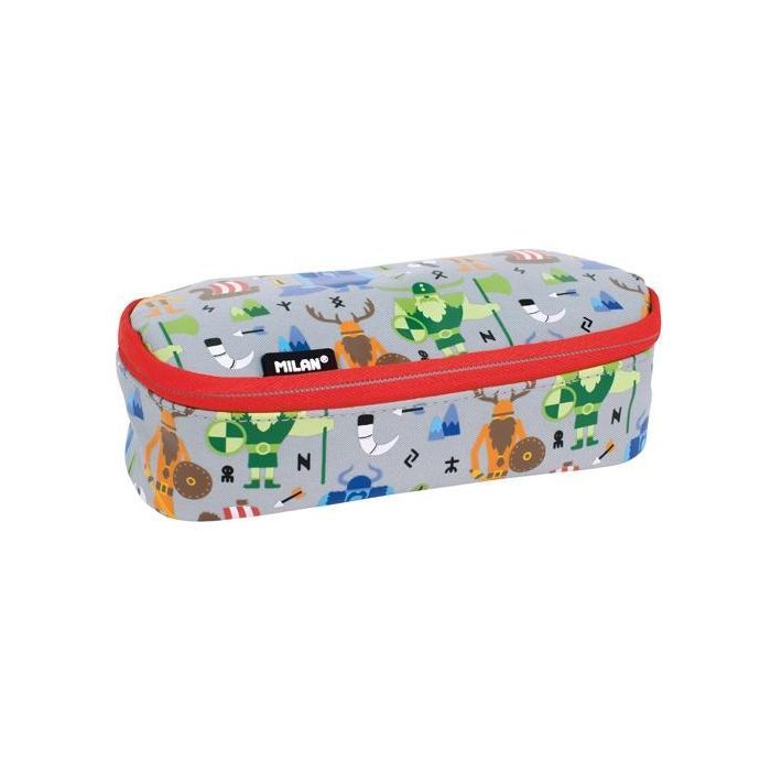 Milan Estuche Portatodo Ovalado Serie Especial Vikings, Poliéster, 20.5x9x5.5 cm