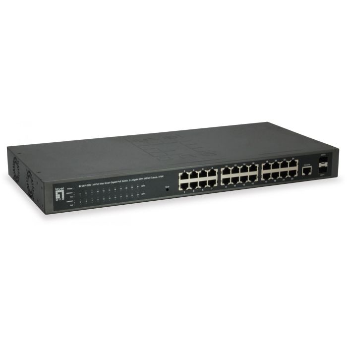 Switch 24x GE GEP-2652 2xGSFP 19" 370W 24xPoE+ 0 Switch 24x GE GEP-2652 2xGSFP 19" 370W 24xPoE+ 0