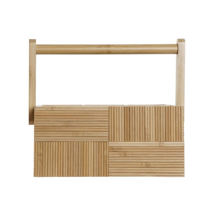 DKD Home Decor Cubertero de Bambu Natural 27 x 16.5 x 11.5 cm 2